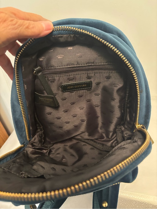 Juicy Couture Teal Velvet Mini Backpack with Mustard Zip Wallet main image 11